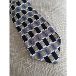 Cocktail Collection Formal Necktie 56"Lx3.75"W Black Gray Gold Neck Tie Beer